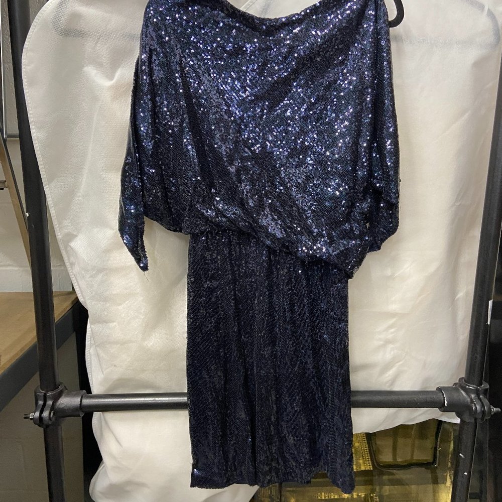 Melanie Harris Sequin Dress - Navy / Size 10